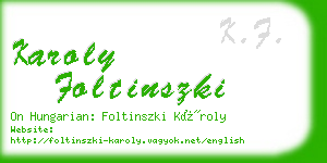 karoly foltinszki business card